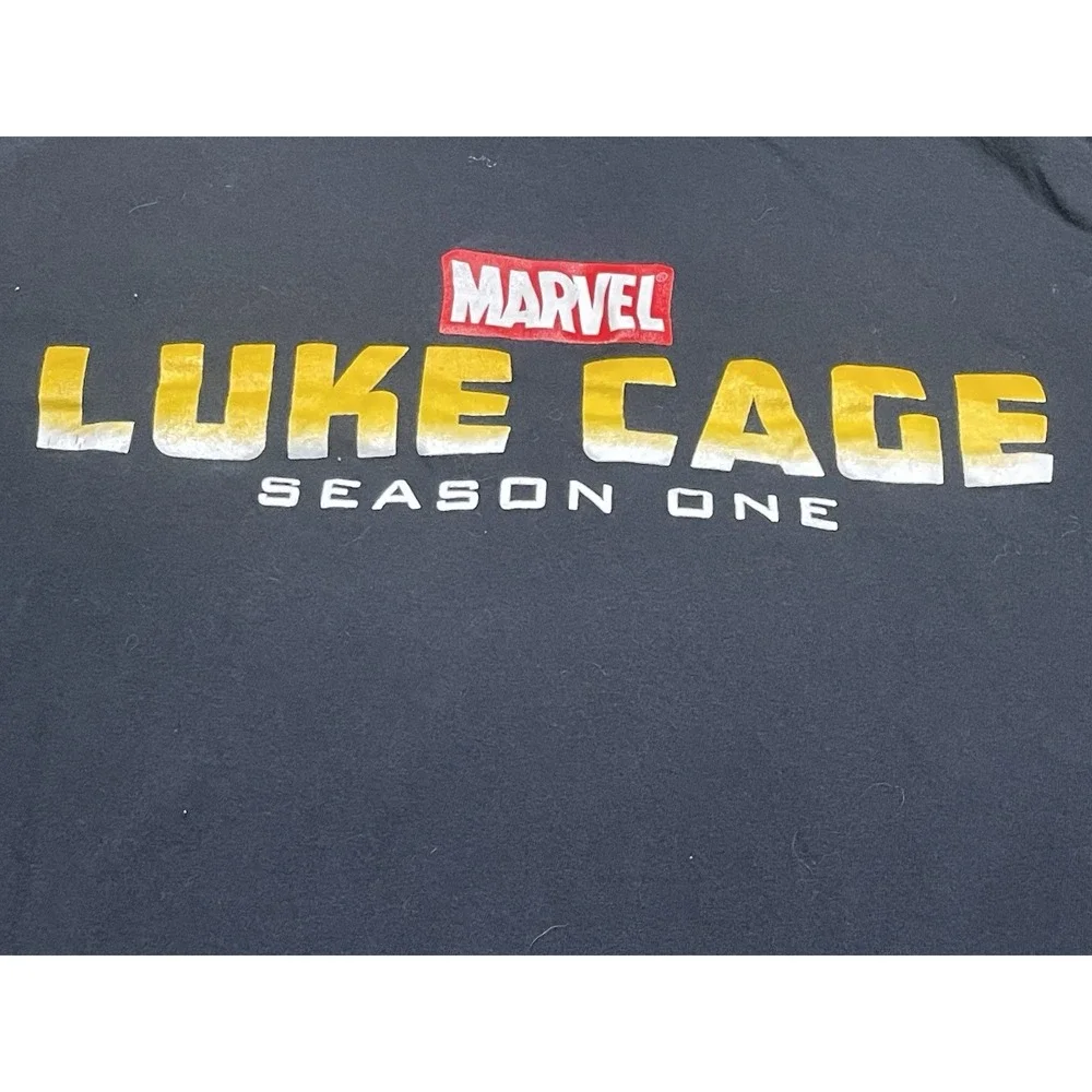 Marvel Luke Cage‎ Shirt Mens Sz L Black Season One Sweet Stunt Team Crew Tee TV